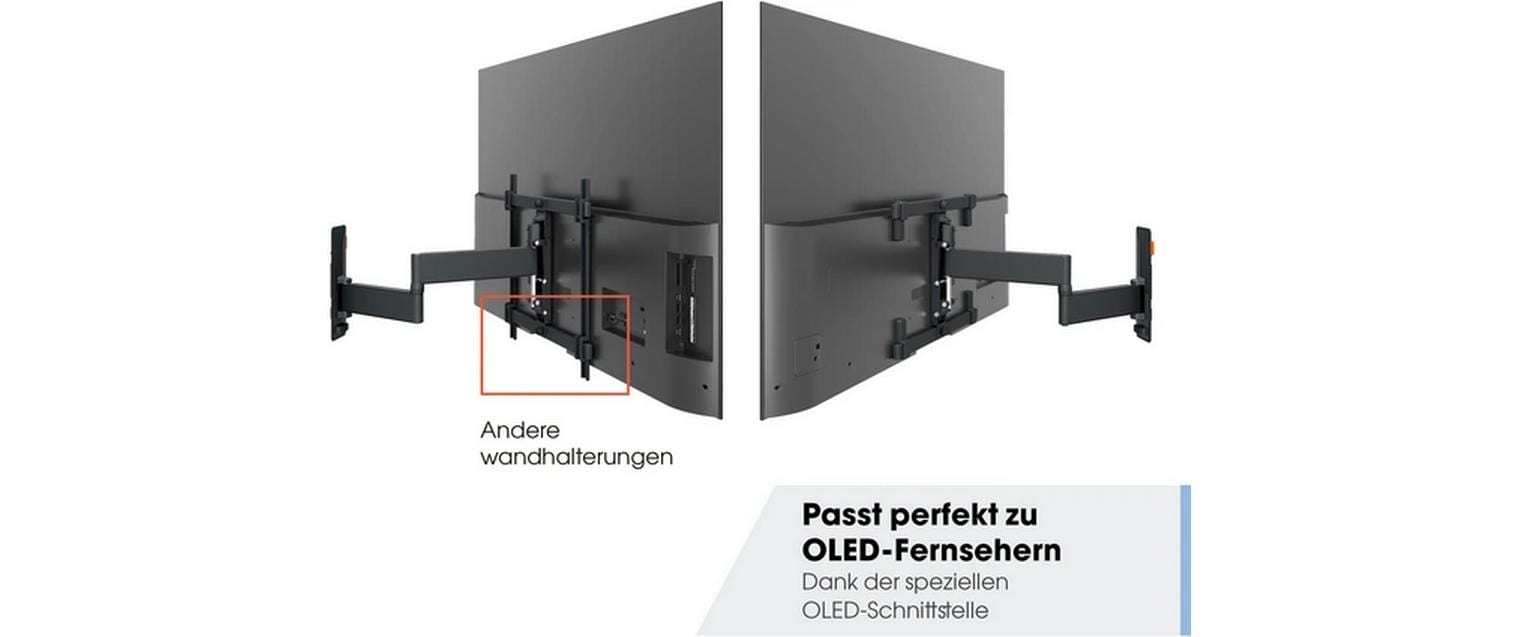 Vogel's 6VO TVM 3465B – Wandhalterung, schwenkbar, für 32–65", VESA 400×400, bis 25 kg, schwarz