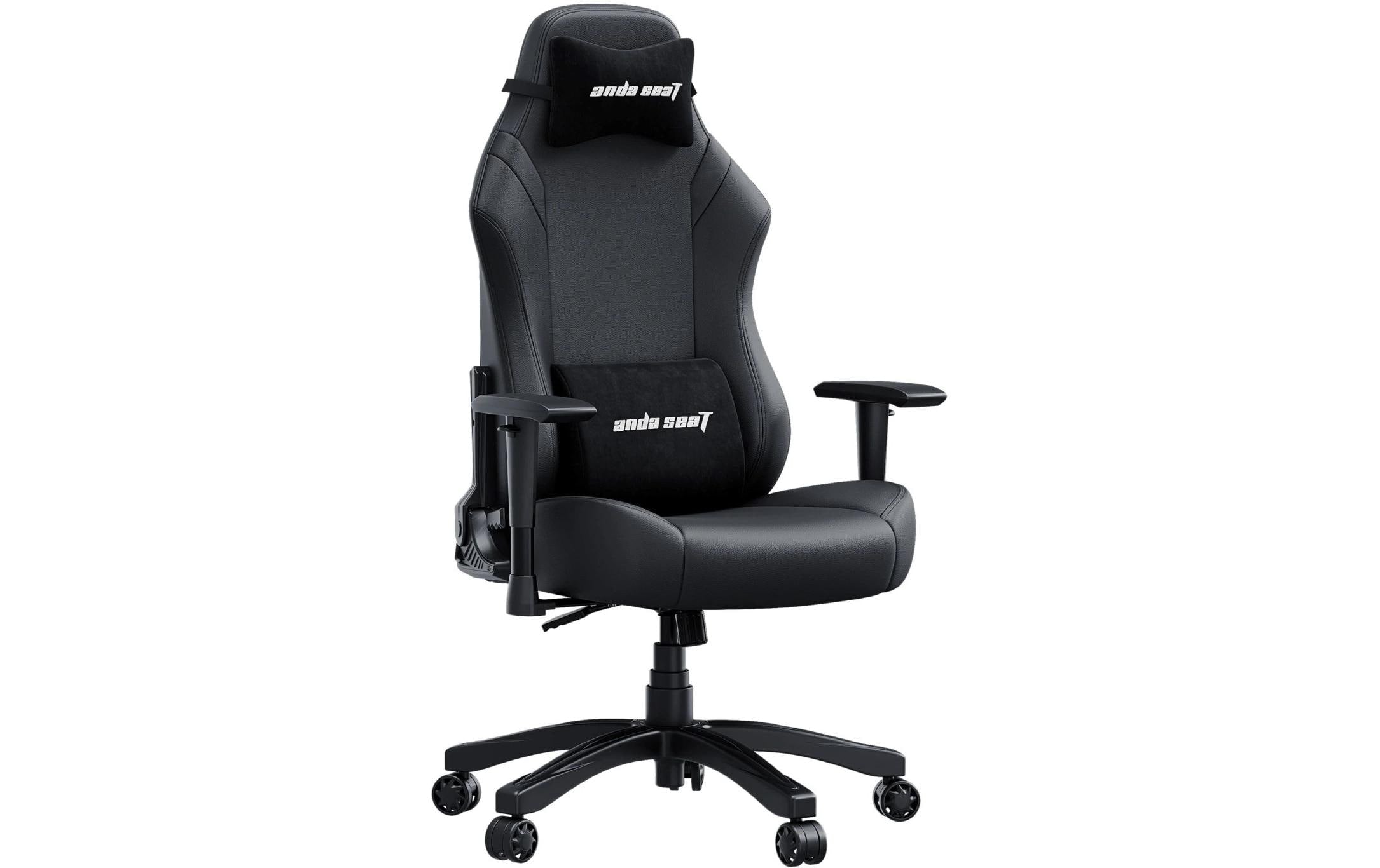 Anda Seat Luna Sim-Racing-Sitz – Kunstleder – Schwarz, mit Lenkrad-/Pedalhalterung, bis 90 kg