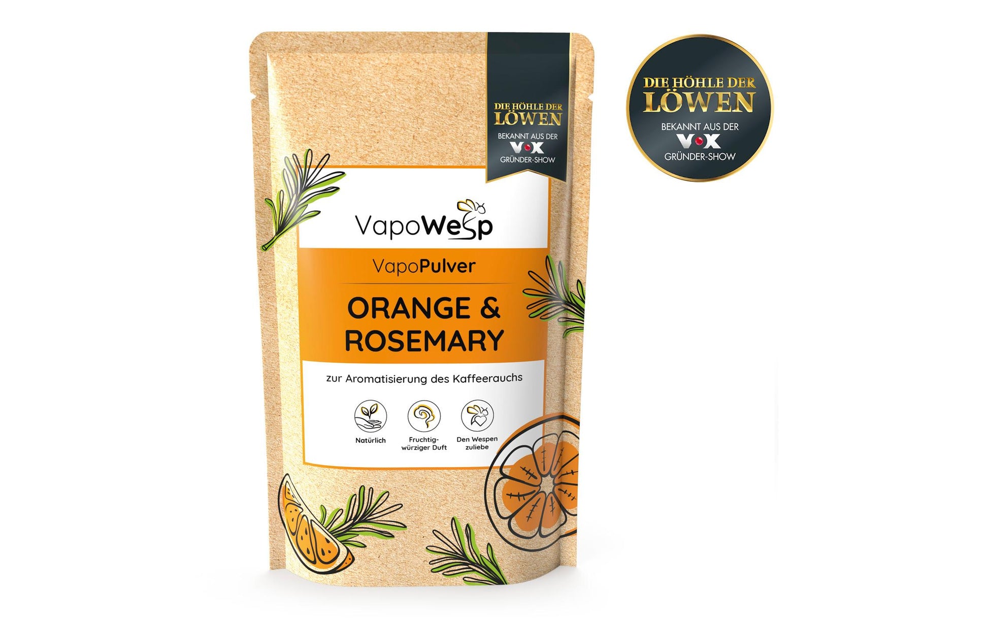 Vapowesp Insektenfalle Ersatzkräuter Rosmarin – 100 g – Orange – für Wespen