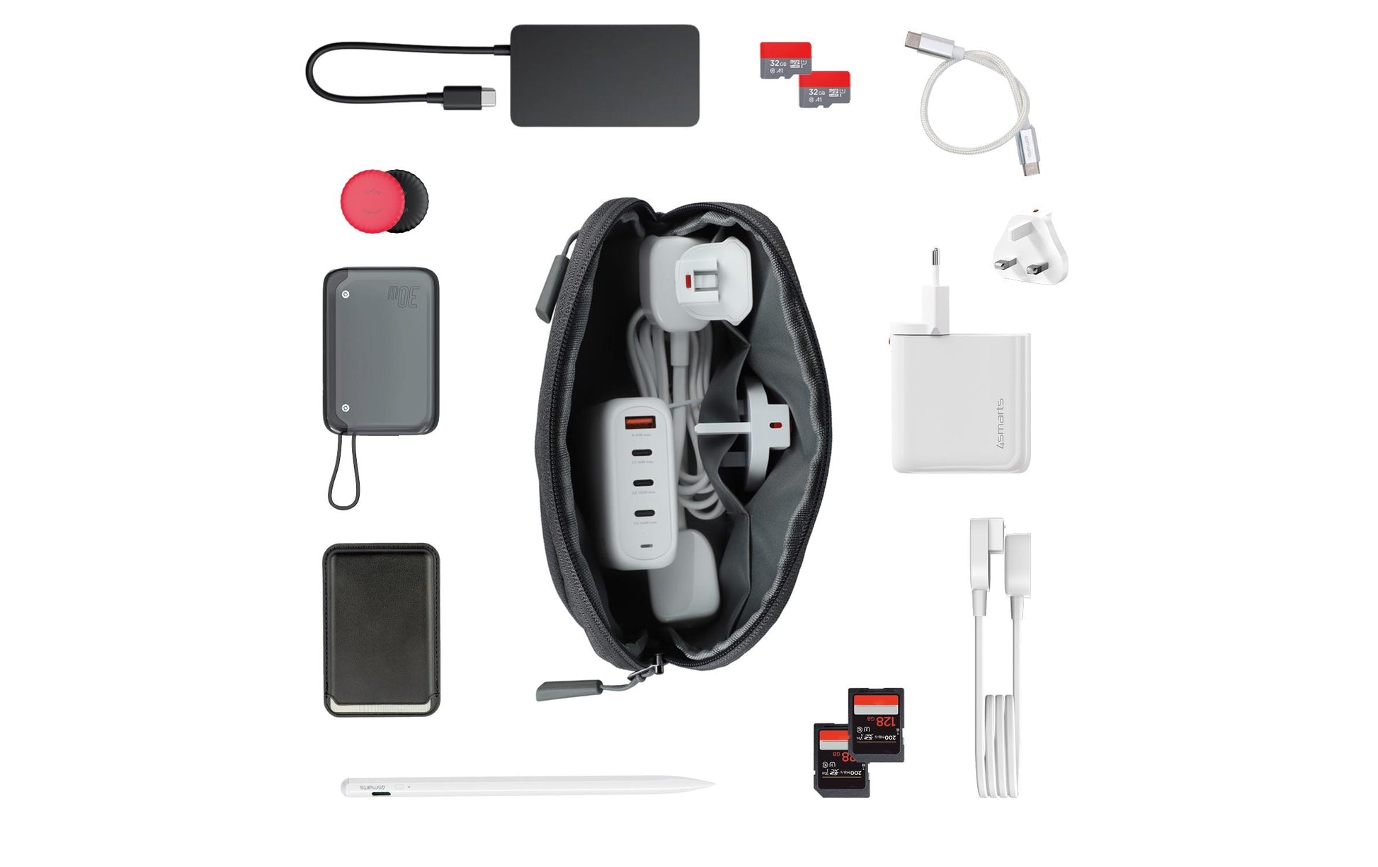 4smarts Flex Pro Ladegerät – 100 W, 2× USB-C, GaN – für Laptop, Smartphone, Tablet