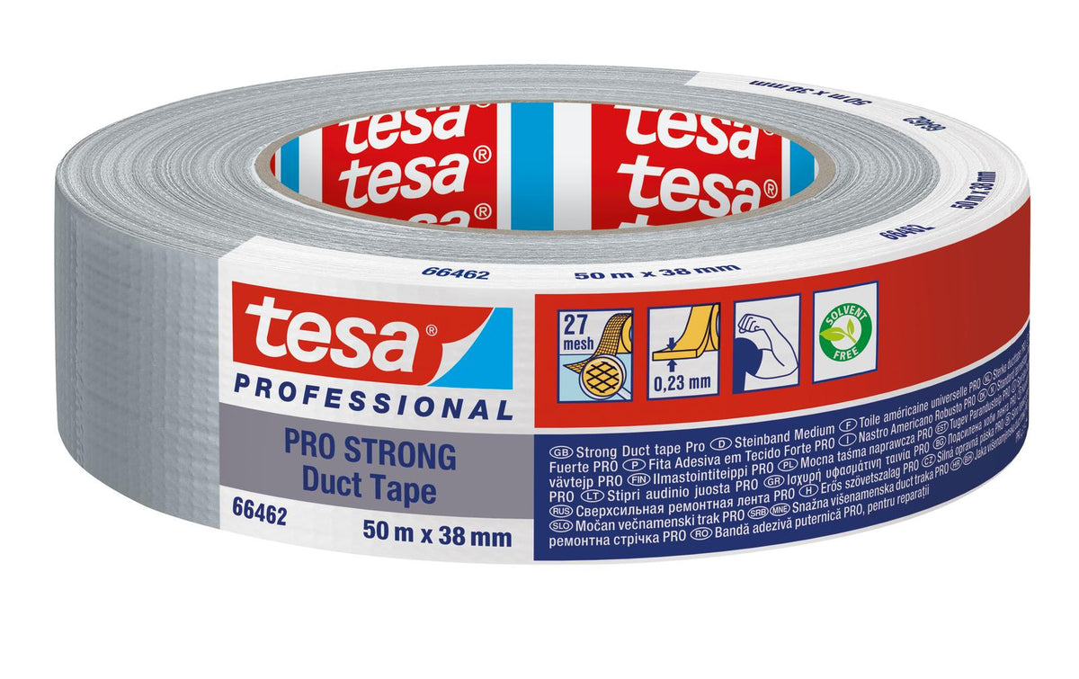 TESA Gewebeband – 38 mm × 50 m, Grau, Polyethylen, Wetterfest, 1 Stück