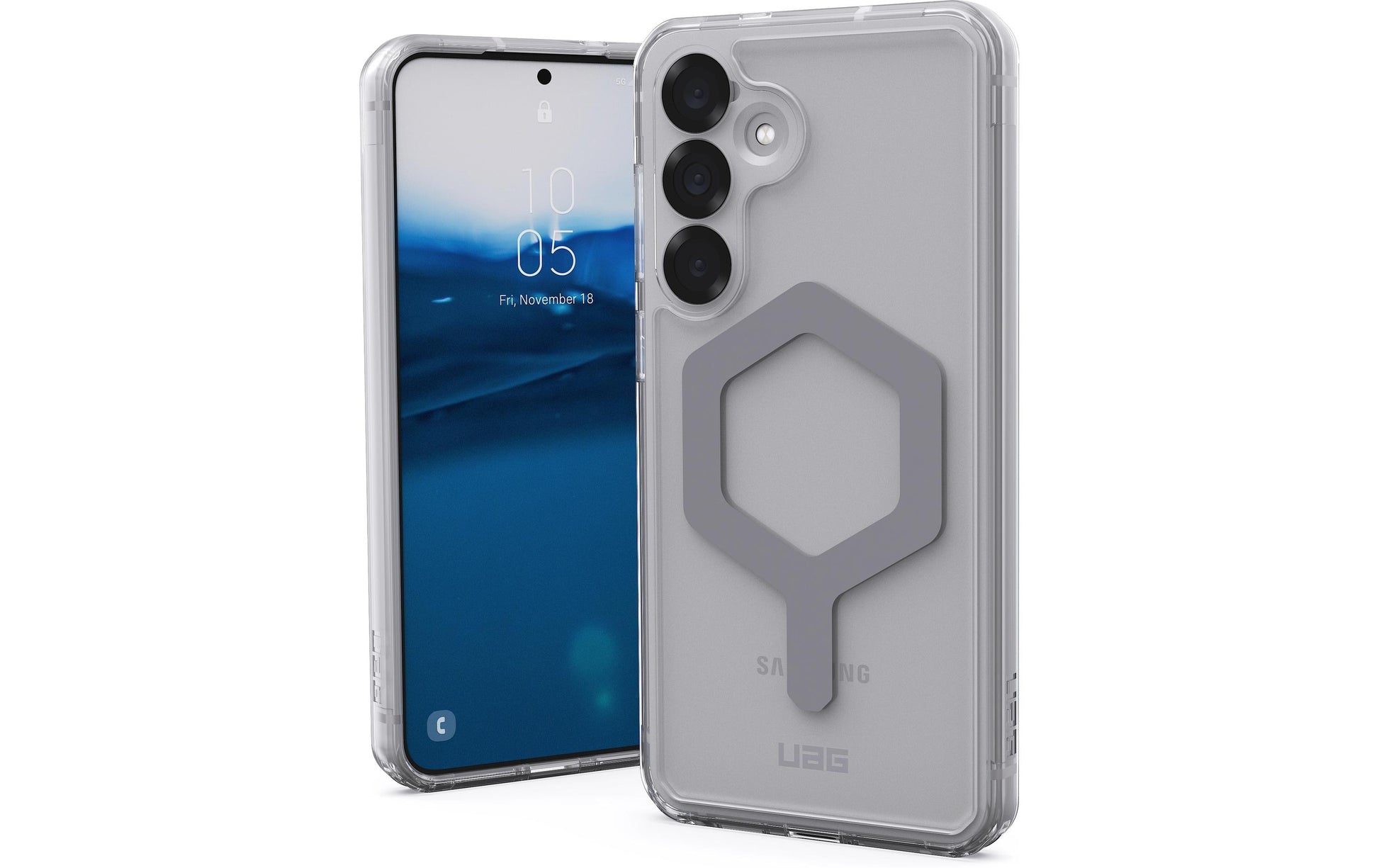 Urban Armor Gear UAG Plyo Pro – Rückcover – für Samsung Galaxy S25 Plus, TPU, Silber/Transparent, bis 4,8 m Sturzsicher