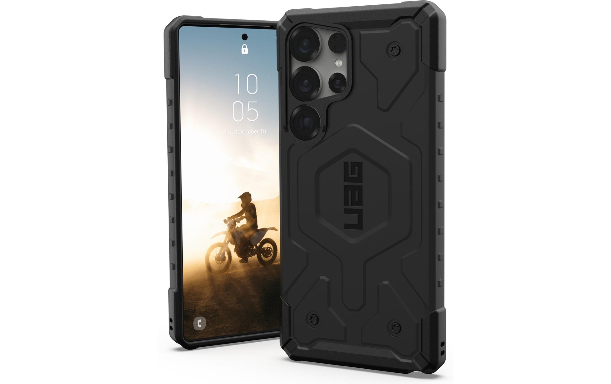 Urban Armor Gear Backcover Pathfinder – für Samsung Galaxy S25 Ultra – schwarz – TPU, MagSafe-kompatibel