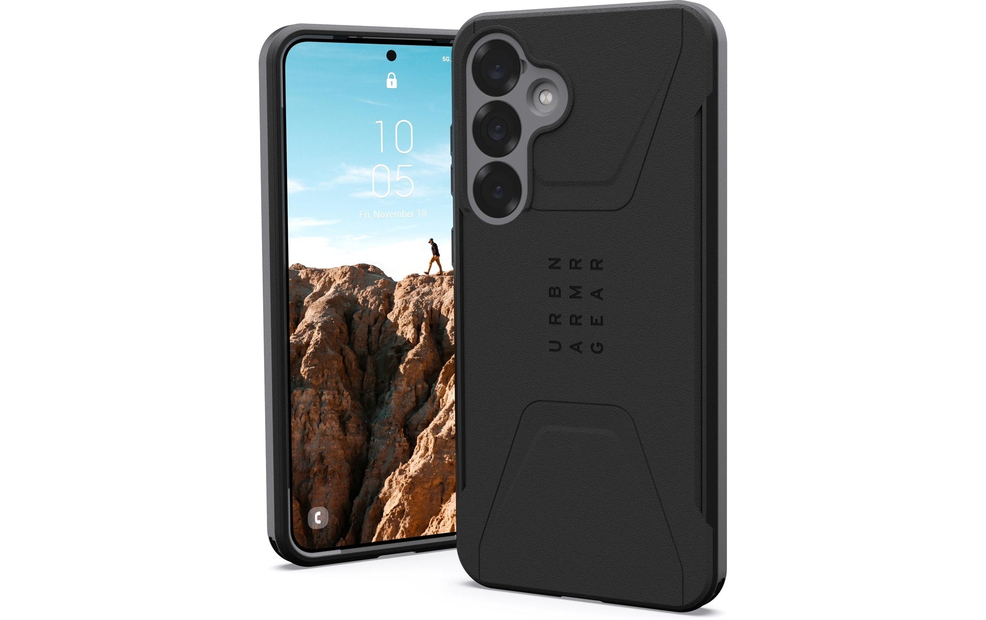 Urban Armor Gear UAG Civilian Pro Backcover – für Samsung Galaxy S25 Plus, MagSafe, Kunststoff, schwarz, bis 6 m sturzsicher