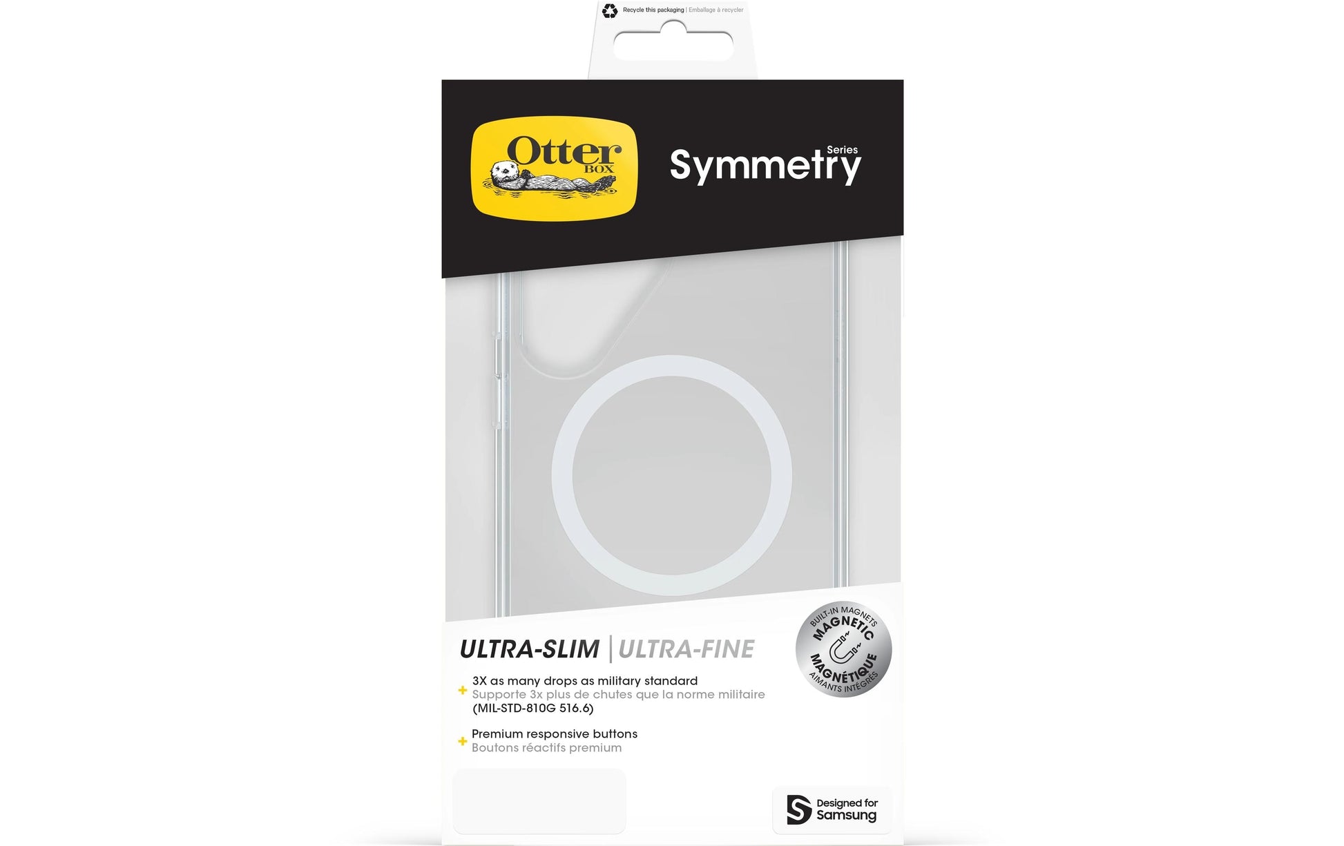 OtterBox Symmetry Backcover – für Samsung Galaxy S25 Ultra, MagSafe, PC, Transparent