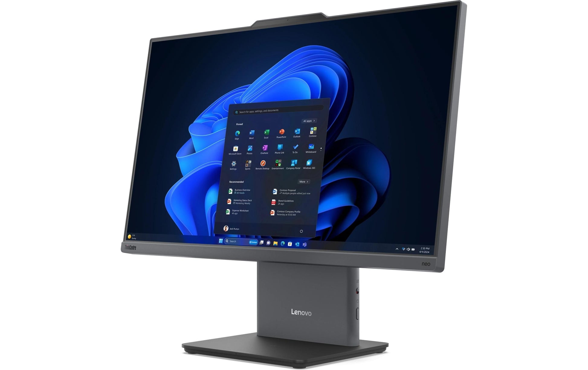 Lenovo ThinkCentre neo 50a 24 Gen 5 – Intel Core 7 240H, 23,8", 16 GB, 1 TB, Windows 11 Pro