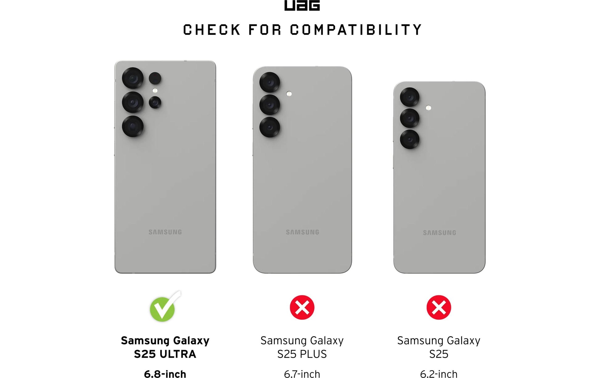 Urban Armor Gear Backcover Pathfinder – für Samsung Galaxy S25 Ultra – schwarz – TPU, MagSafe-kompatibel