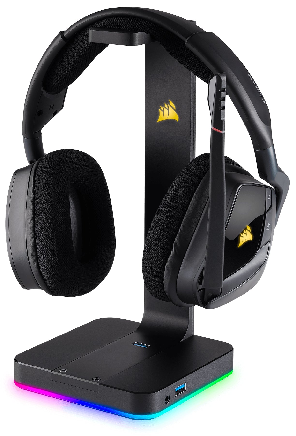 Corsair ST100 RGB – Kopfhörerständer, mit RGB, Schwarz, für PC