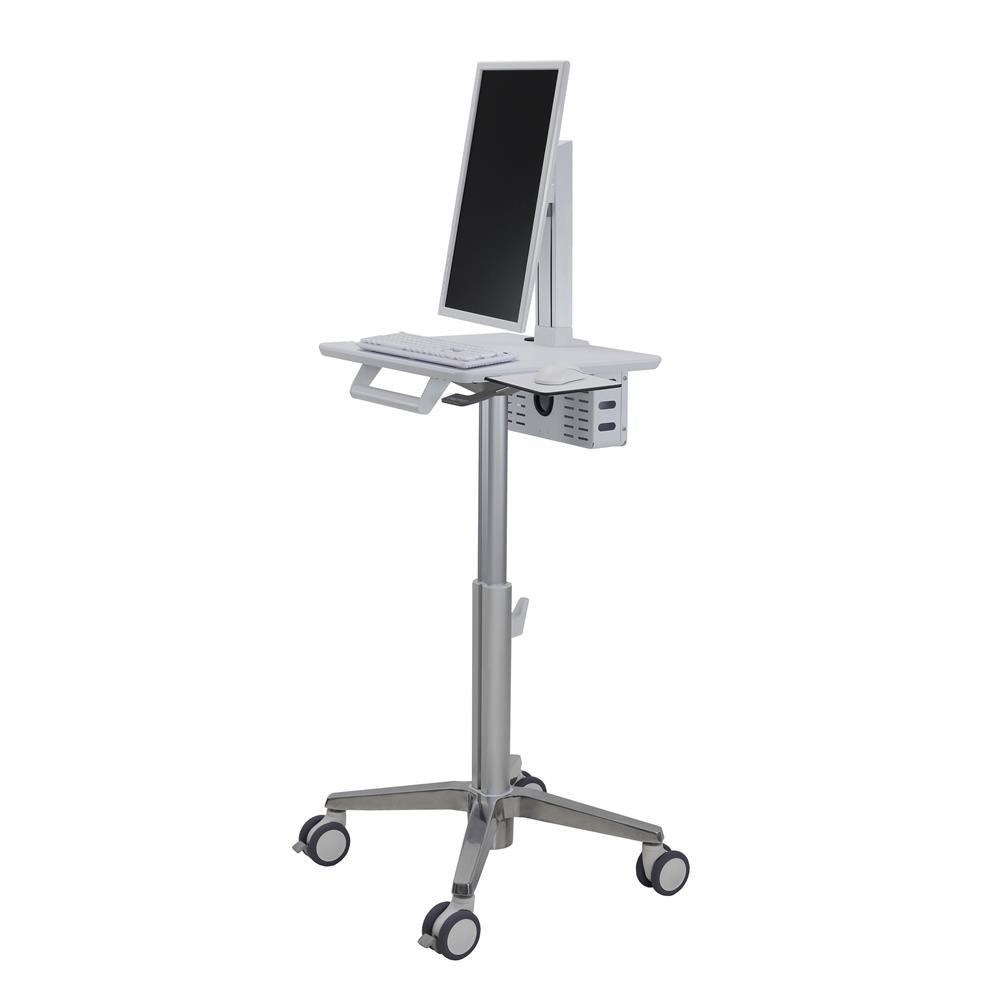 Ergotron StyleView – Monitorwagen für Monitore bis 24", höhenverstellbar 76,8–117,5 cm, weiss