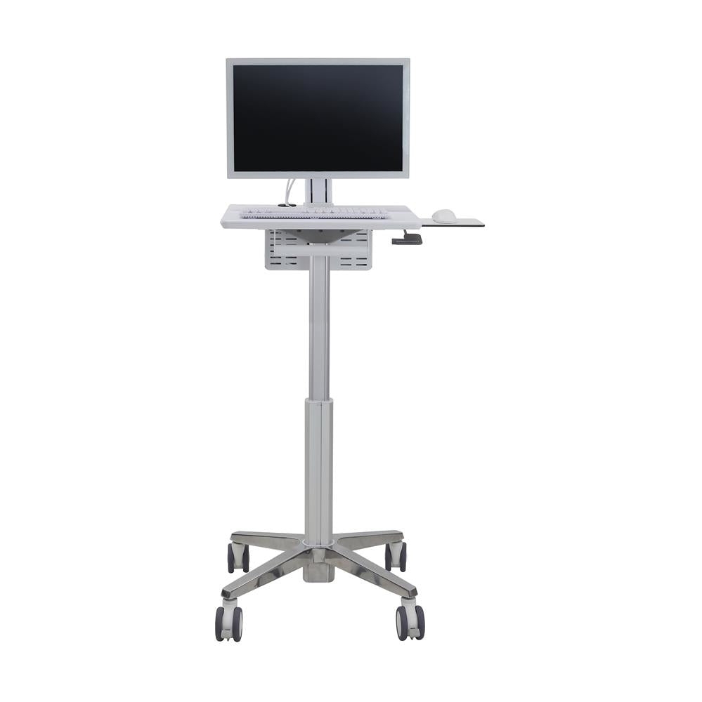 Ergotron StyleView – Monitorwagen für Monitore bis 24", höhenverstellbar 76,8–117,5 cm, weiss