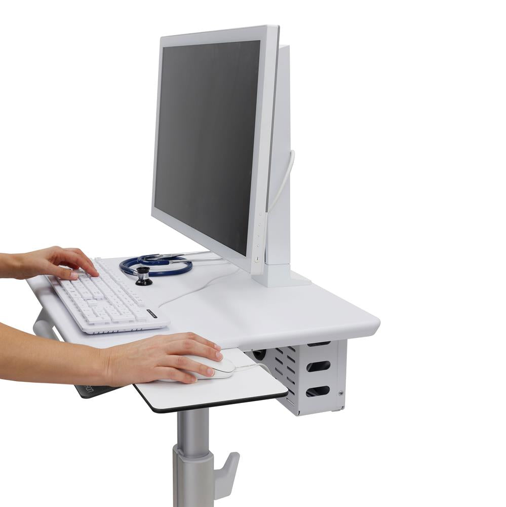 Ergotron StyleView – Monitorwagen für Monitore bis 24", höhenverstellbar 76,8–117,5 cm, 360° drehbar, weiss