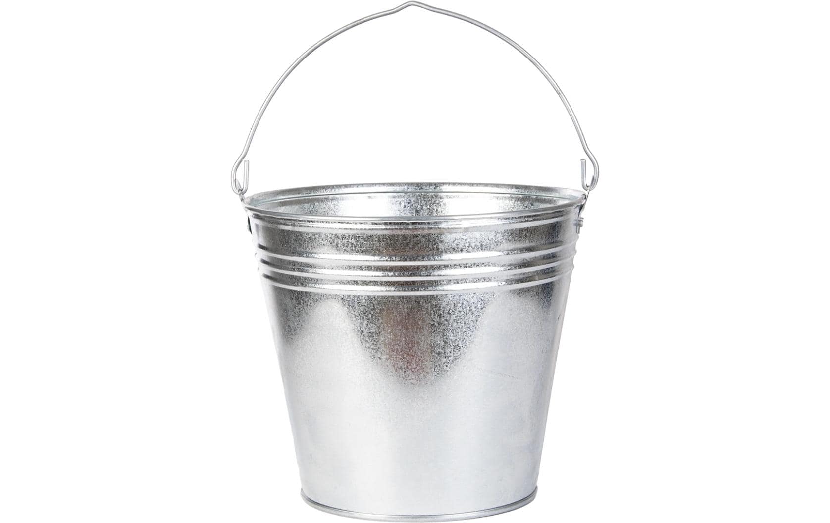 Esschert Design Putzeimer Zinkeimer XL – 14,7 l – rund – silber
