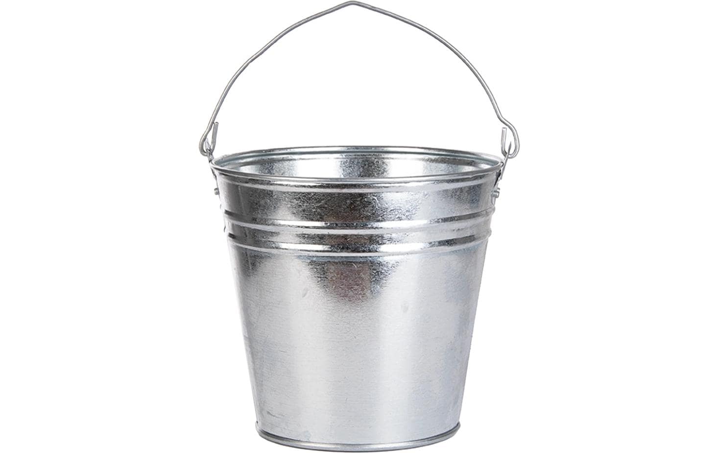 Esschert Design Putzeimer Zinkeimer M – 6,9 l – Zink – Silber