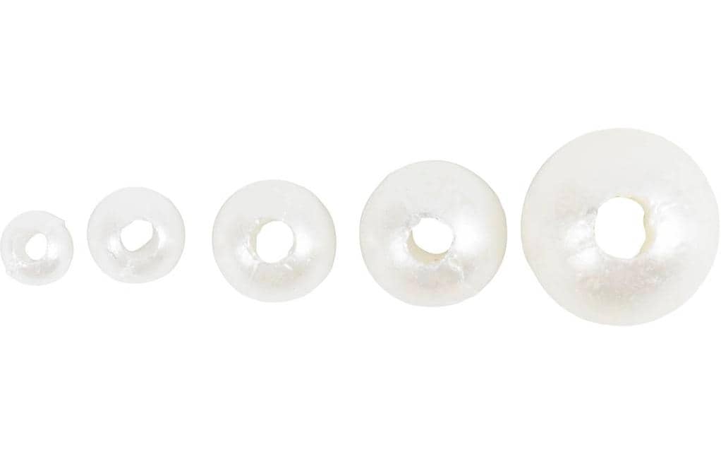 Creativ Company Perlenset, Wachs (Bienenwachs) – Perlweiss – Ø 8 mm, Loch 1,3 mm – 5'000 Stk.