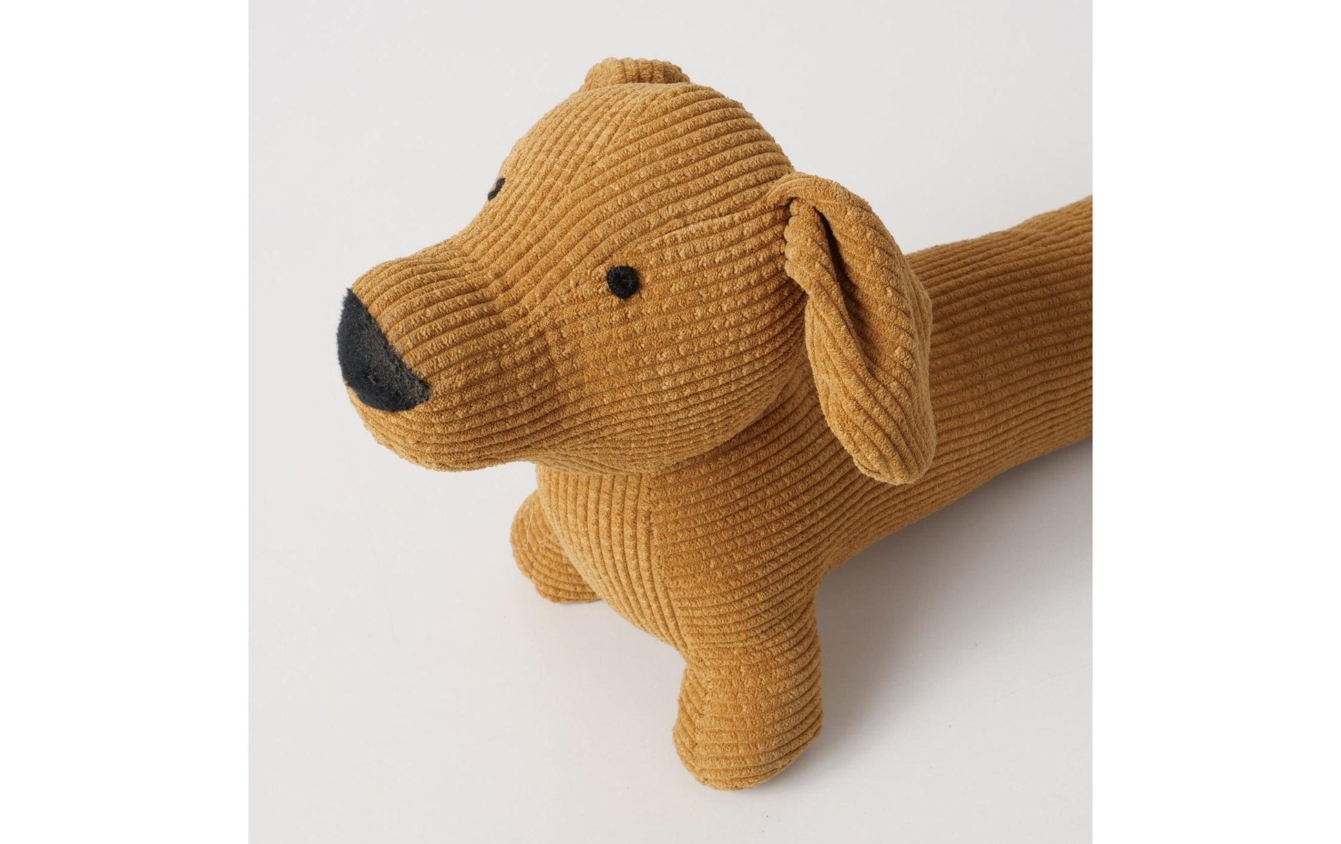 Boltze Zugluftstopper Kalle – 84 × 14,5 × 24,5 cm – Polyester & Sand & Baumwolle, braun