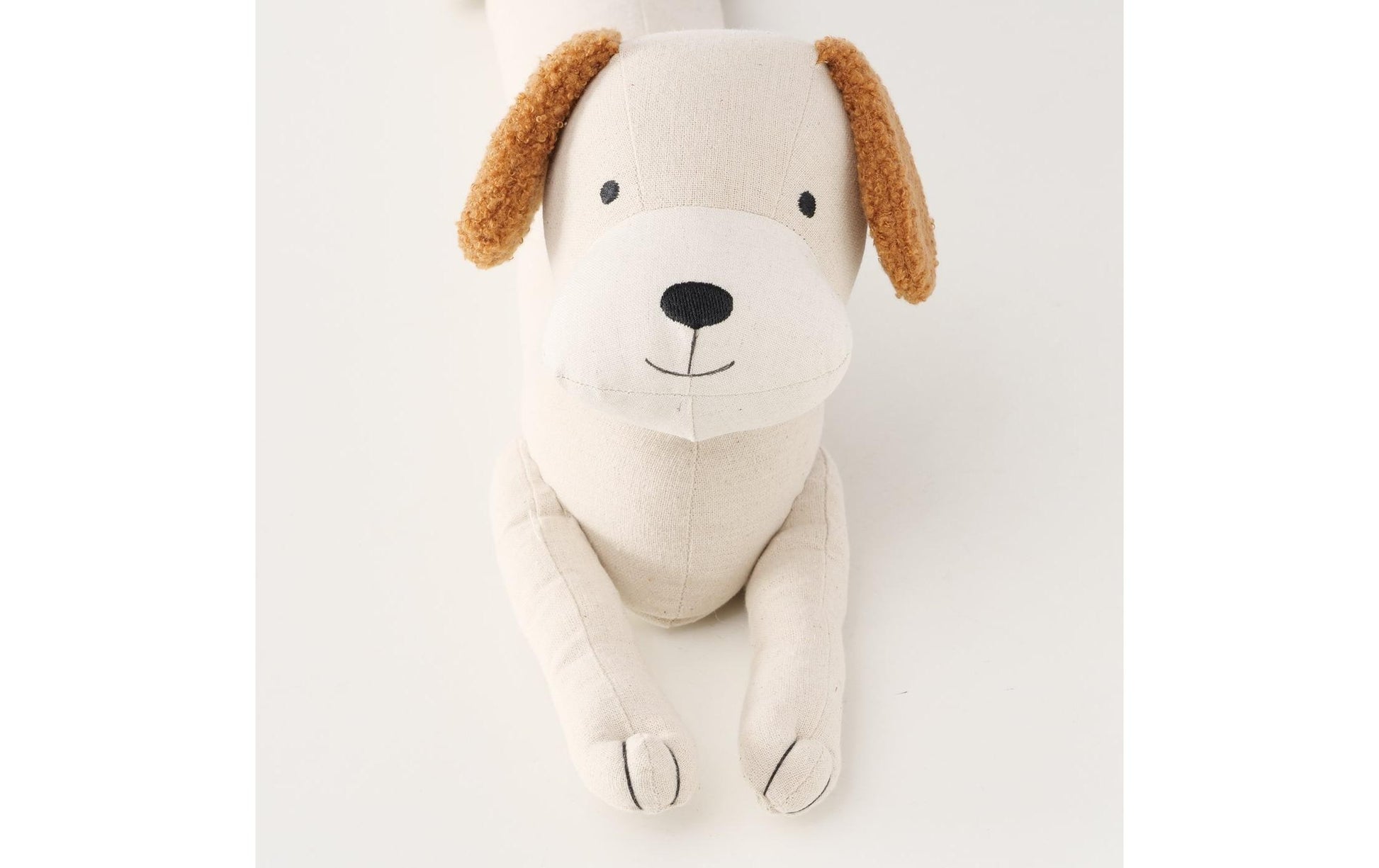 Boltze Türstopper Bello – Hund 76,5 × 15 × 20 cm, Polyester, Sand, Baumwolle, Braun/Beige, für Türen