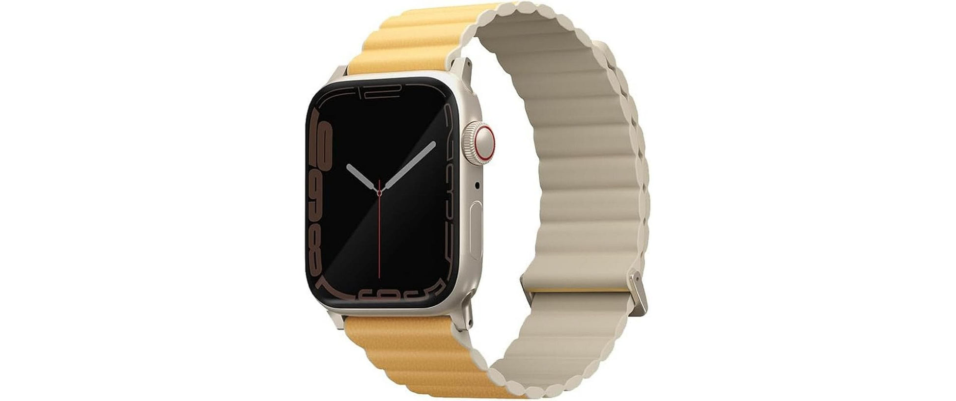 Uniq Revix Premium Edition – Armband – für Apple Watch (40/41/42 mm), Elfenbein, Gelb, Grösse 120 - 180 mm