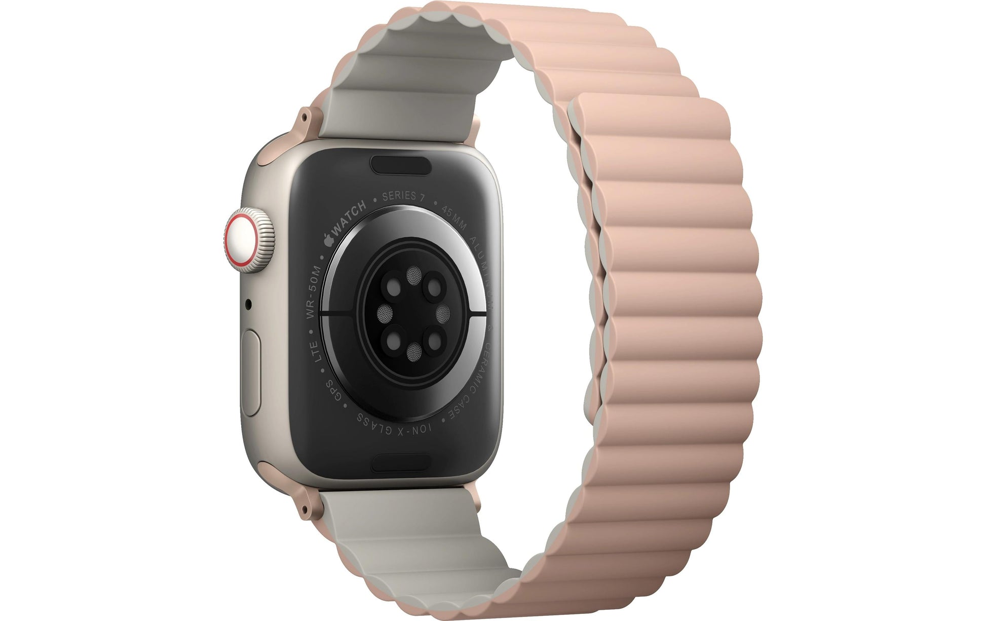 Uniq Revix – Armband – für Apple Watch (diverse Grössen), Pink, 130–210 mm, Silikon