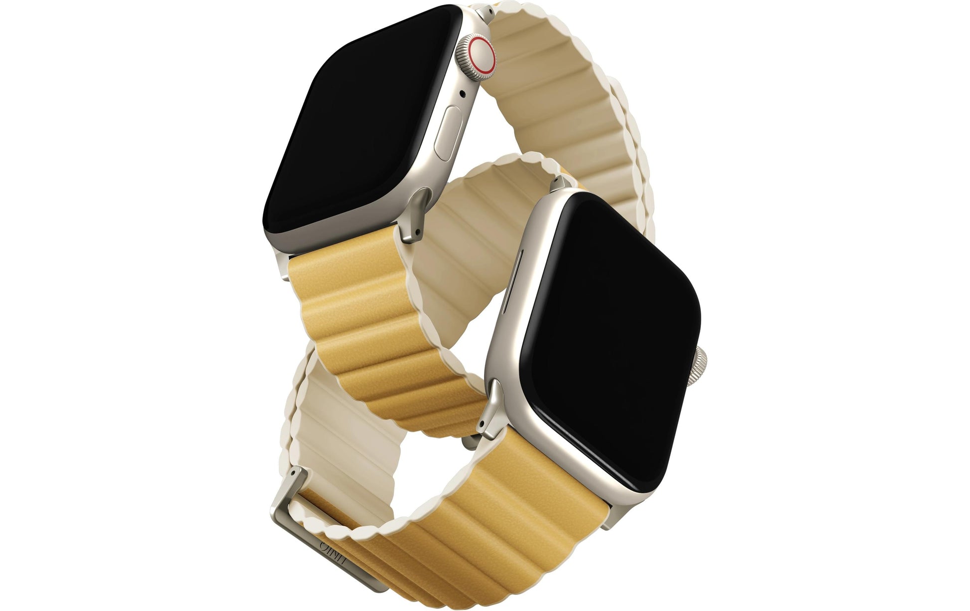 Uniq Revix Premium Edition – Armband – für Apple Watch (40/41/42 mm), Elfenbein, Gelb, Grösse 120 - 180 mm