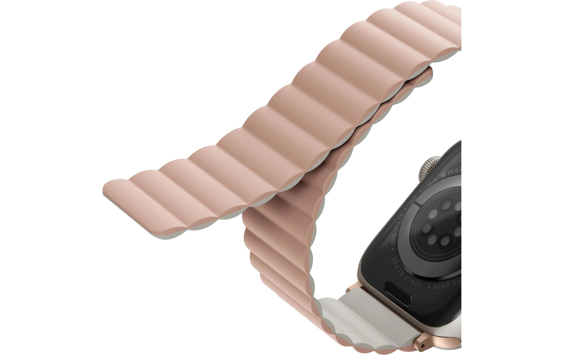 Uniq Revix – Armband – für Apple Watch (diverse Grössen), Pink, 130–210 mm, Silikon