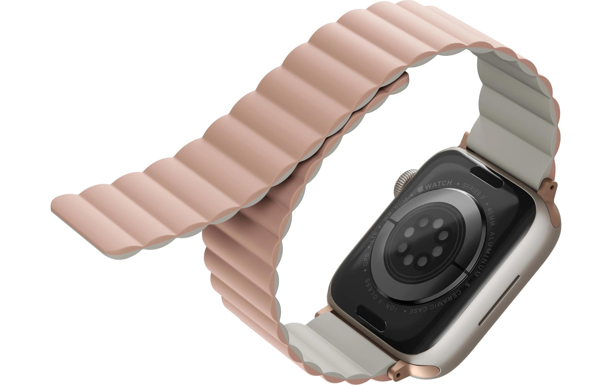Uniq Revix – Armband – für Apple Watch (diverse Grössen), Pink, 130–210 mm, Silikon