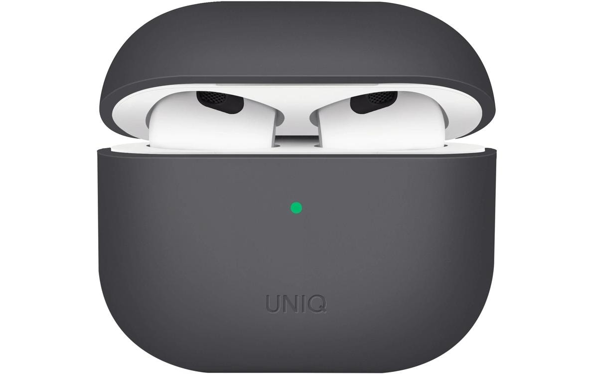 Uniq Lino – Schutzhülle – für Apple AirPods (3. Gen.) – Silikon, Anthrazit