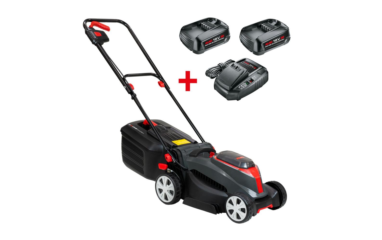 AL-KO 32.1 LI Akku-Rasenmäher – 18 V – Schnittbreite 320 mm – max. Rasenfläche 200 m² – 2×2,5 Ah & Ladegerät