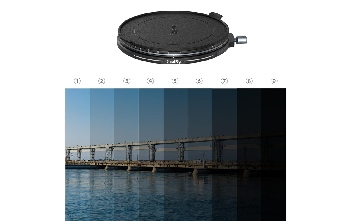 SmallRig 4781 Filterset 82 mm – UV & VND, 2-Filter, Aluminium/Glas, Tasche – Schwarz