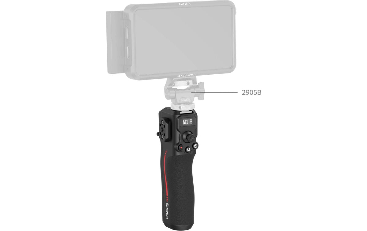 SmallRig 4329 Griff – mit Follow Focus, 0,7 m Kabel – für DJI RS 4, RS 2, RS 3 Pro und andere – Schwarz