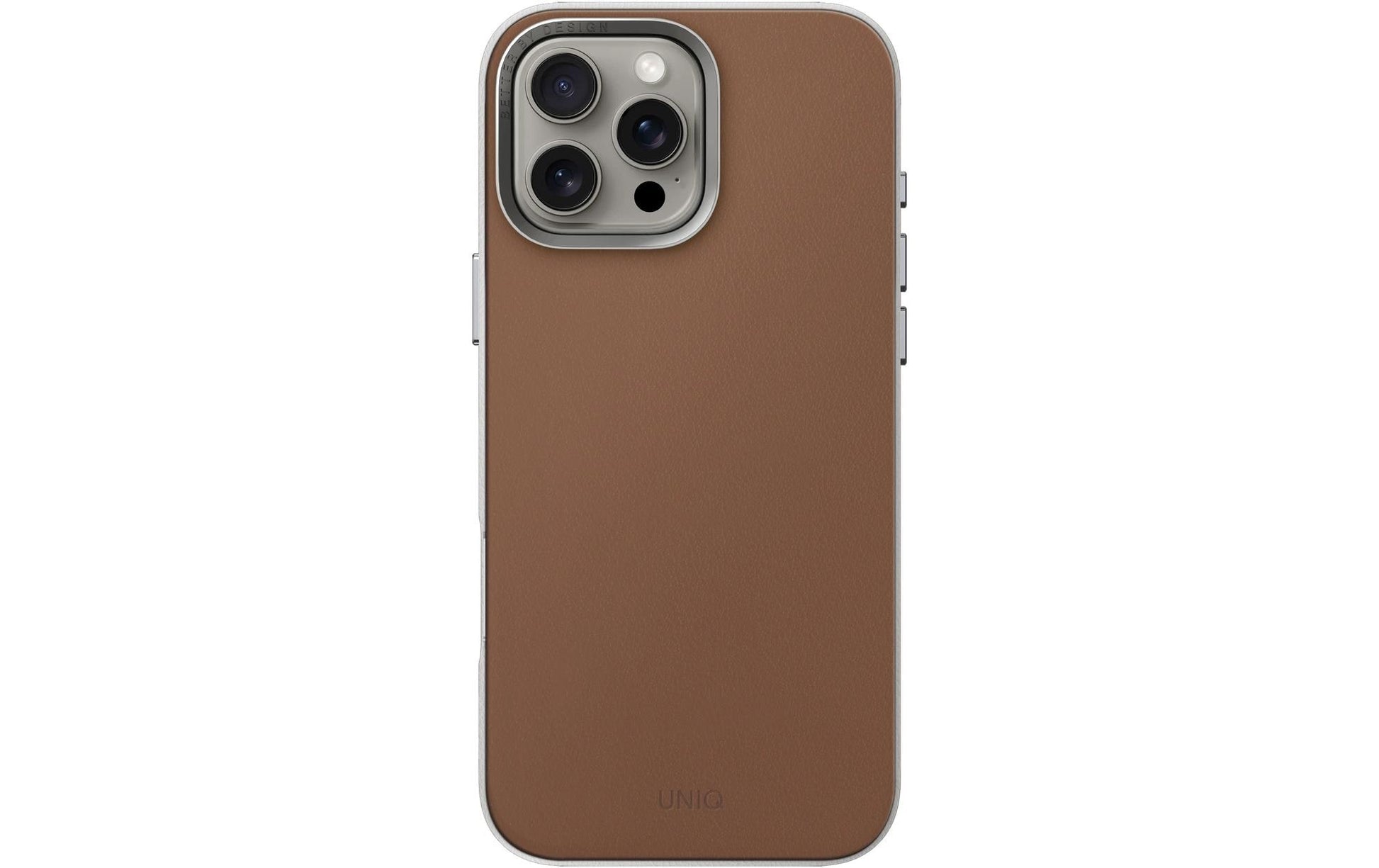 Uniq Backcover – für Apple iPhone 16 Pro Max – Karamell – Kunstleder