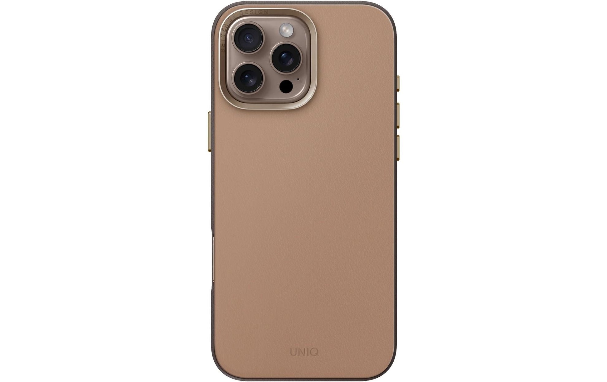 Uniq Backcover Lyden – für Apple iPhone 16 Pro Max – beige – Kunstleder