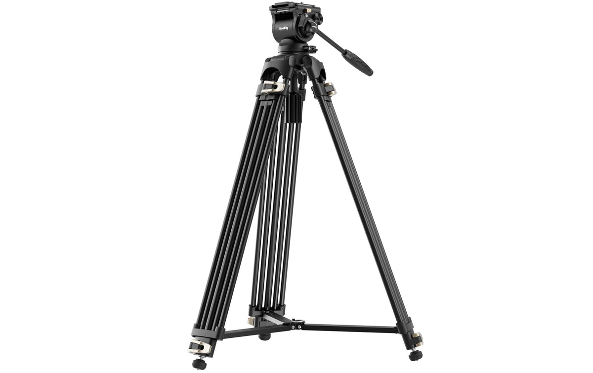SmallRig AD-01S Stativ – bis 187 cm – Traglast 15 kg – Foto-Video-Kopf – Schwarz