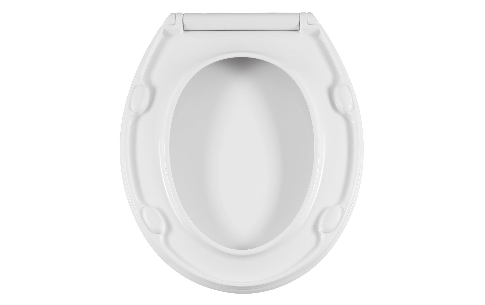 Diaqua Toilettensitz (rund) – Duroplast, schwarz, mit Deckel, 38,2 × 44 cm