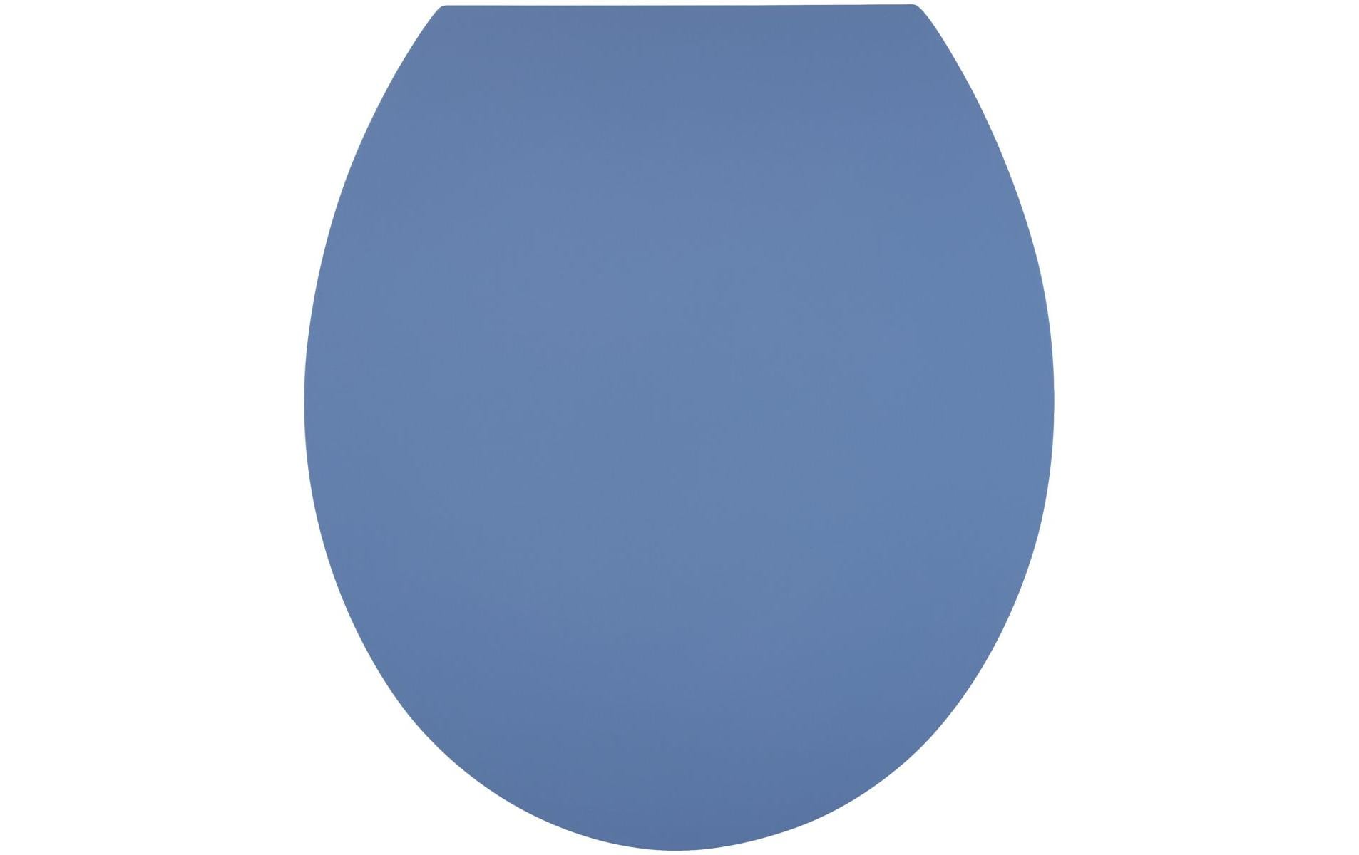Diaqua Toilettensitz – Duroplast, Indigo, Weiss, mit Deckel, 38,2 × 44 cm
