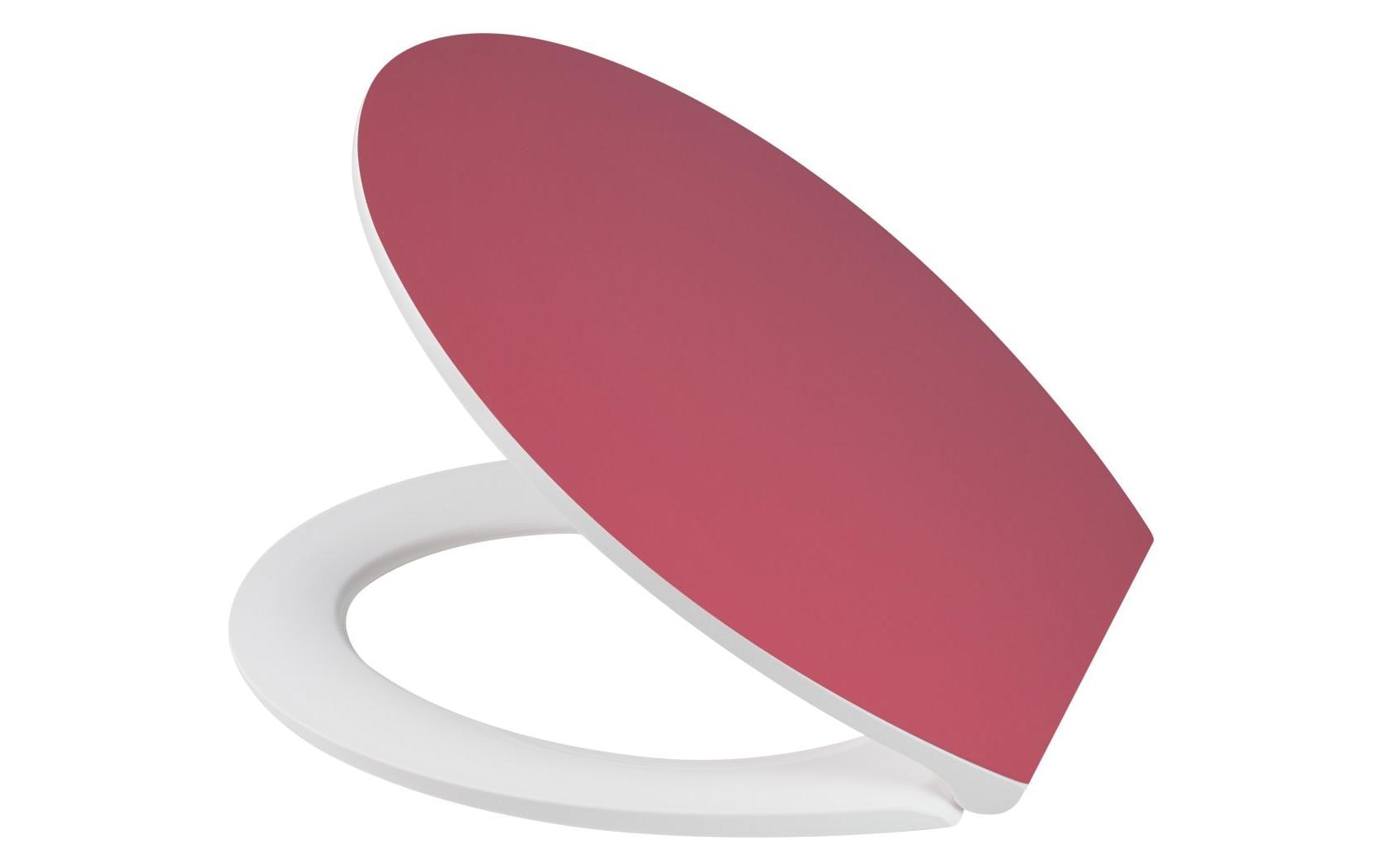 Diaqua Toilettensitz – Duroplast, rot, weiss, mit Deckel, 38,2 × 44 cm