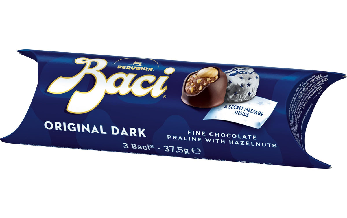 Baci Perugina Pralinen – dunkle Schokolade, Haselnuss, glutenfrei – 3 Stück, 37,5 g