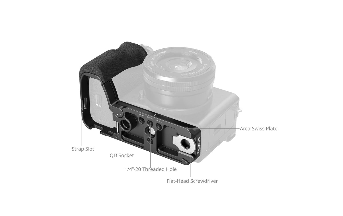 SmallRig 5061 L-Montageplatte mit Silikongriff – für Sony Alpha 6700