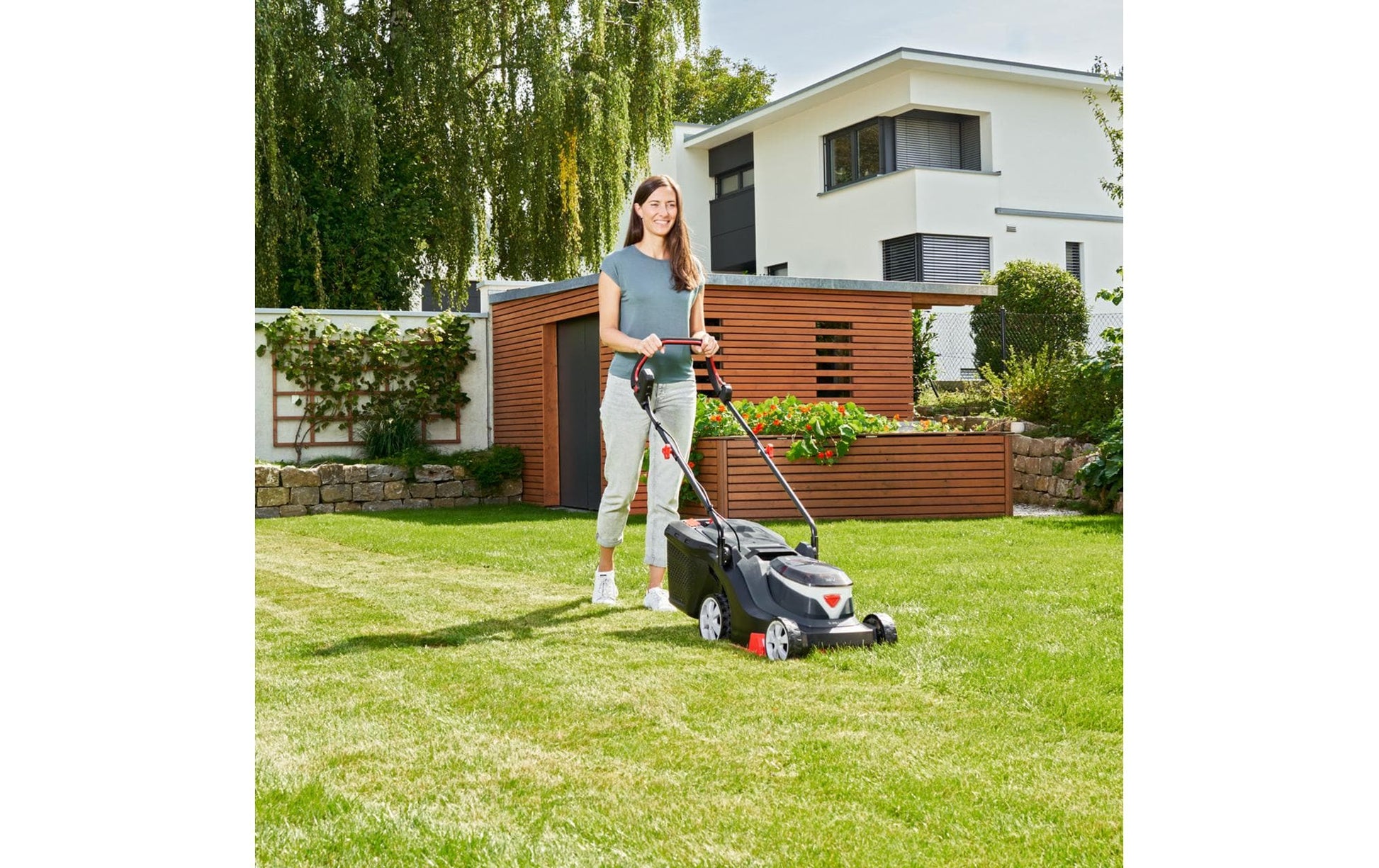AL-KO 3.25 Li EASY Akku-Rasenmäher – 36 V – Schnittbreite 32 cm – Grasfangvolumen 35 l – 1×2,5 Ah & Ladegerät