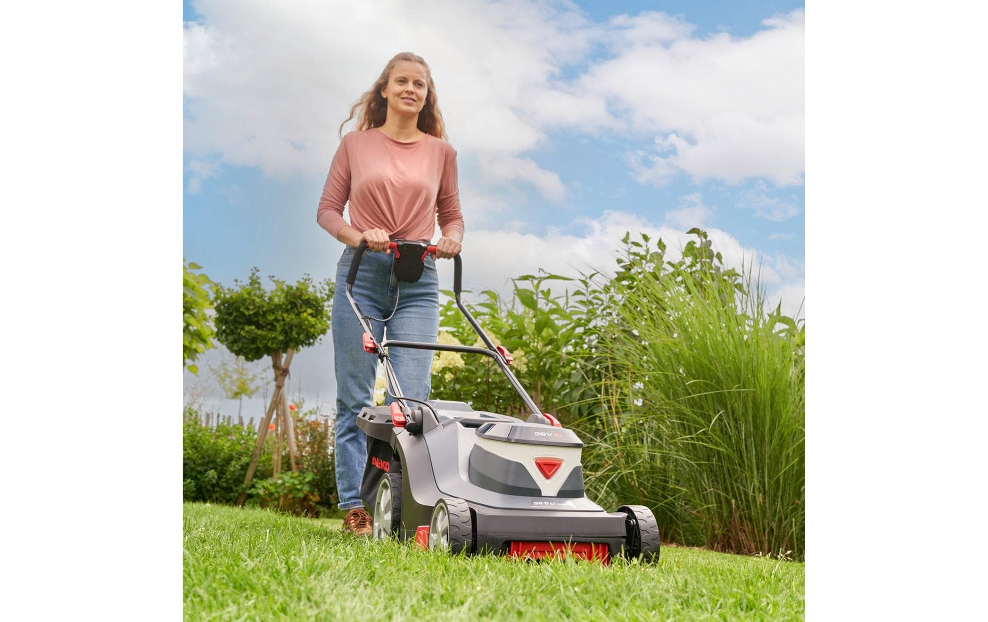 AL-KO Rasenmäher 38,5 LI COMFORT – Schnittbreite 38 cm, Akku 36 V, Batteriekapazität 4 Ah, Grasfangvolumen 45