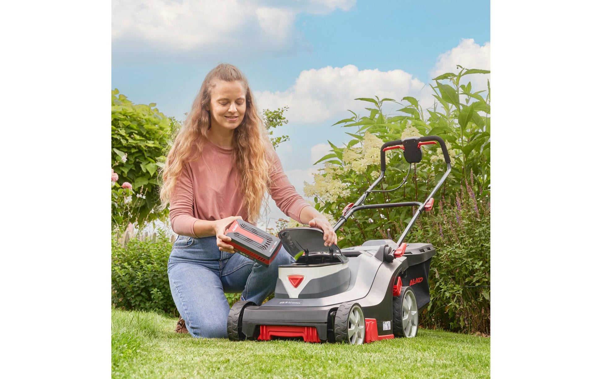 AL-KO Rasenmäher 38,5 LI COMFORT – Schnittbreite 38 cm, Akku 36 V, Batteriekapazität 4 Ah, Grasfangvolumen 45