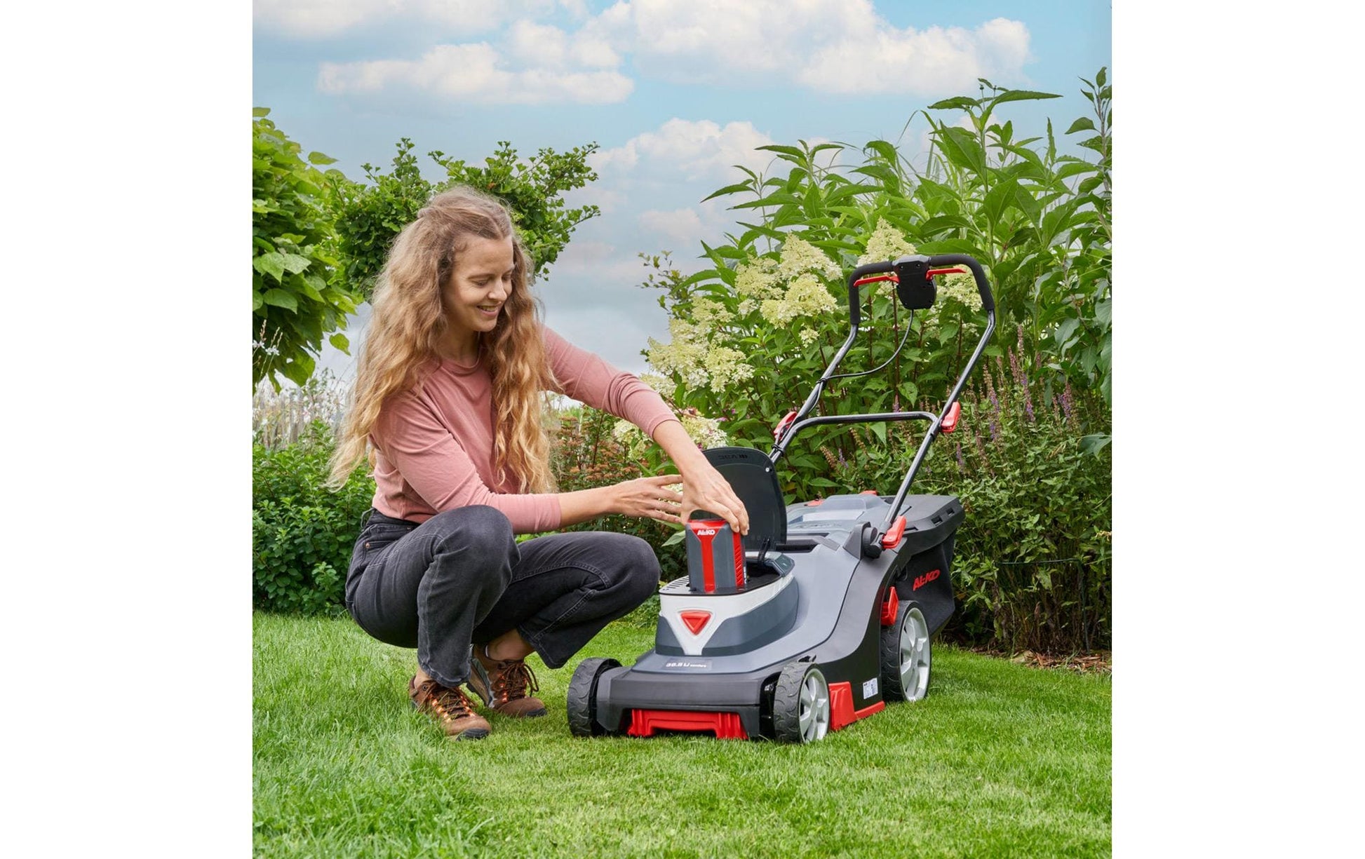 AL-KO Rasenmäher 38,5 LI COMFORT – Schnittbreite 38 cm, Akku 36 V, Batteriekapazität 4 Ah, Grasfangvolumen 45