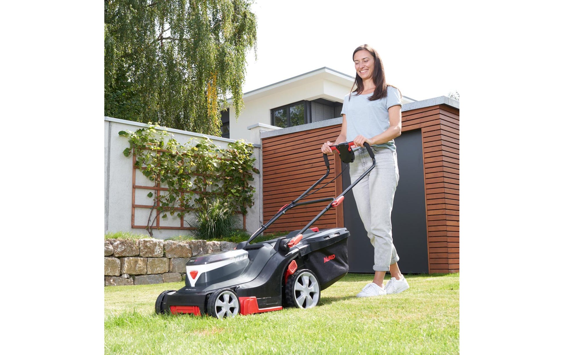 AL-KO Rasenmäher 38,5 LI COMFORT – Schnittbreite 38 cm, Akku 36 V, Batteriekapazität 4 Ah, Grasfangvolumen 45