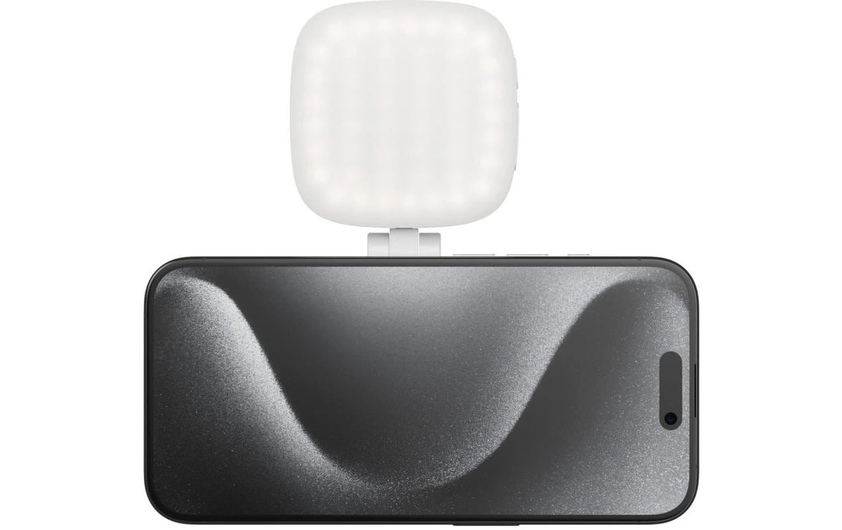 SmallRig Vibe P48 – Selfie-Licht – dimmbar, 2700–5600 K, Akku 850 mAh – für Smartphone – Weiss