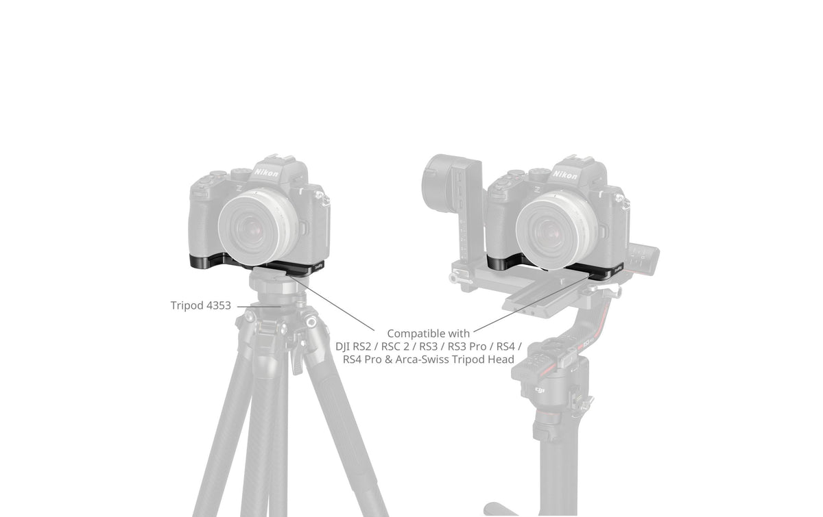 SmallRig 4981B Grundplatte – Aluminium, 127,8 × 63,4 × 12 mm, 1/4-20″ – für Nikon Z50 II
