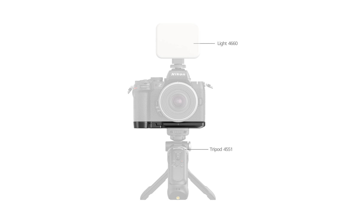 SmallRig 4981B Grundplatte – Aluminium, 127,8 × 63,4 × 12 mm, 1/4-20″ – für Nikon Z50 II