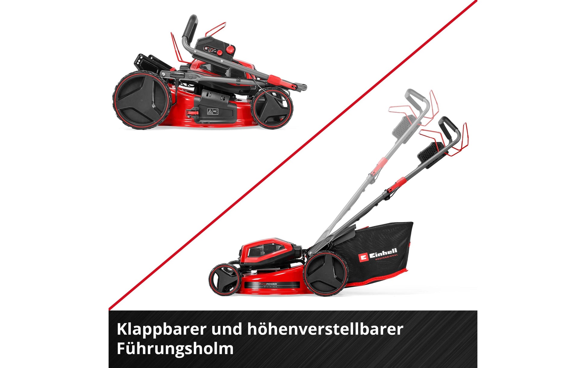 Einhell professional Einhell GP-CM 36/52 S Li BL Akku-Rasenmäher – 36 V – Schnittbreite 52 cm – 4×5,2 Ah & Ladegerät