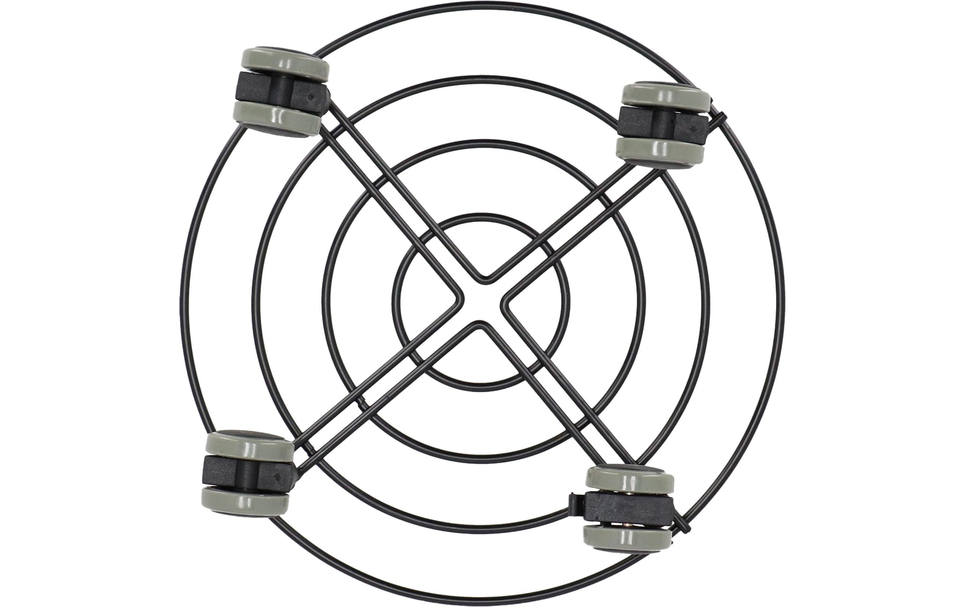 Esschert Design Pflanzentrolley – Metall/Polypropylen – Schwarz – Ø 280 × 65 mm – 4 Rollen, 60 kg Traglast