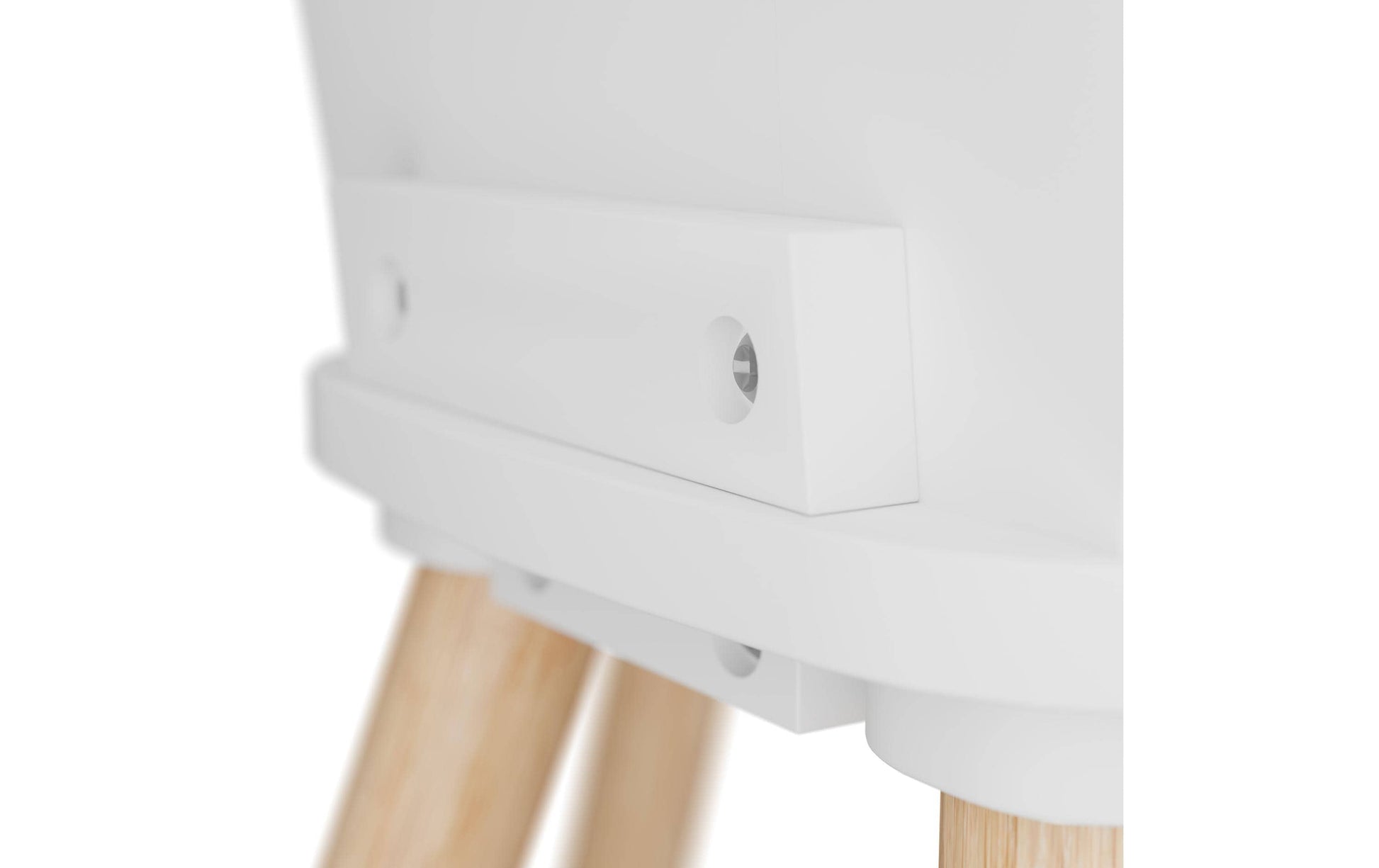 Relaxdays Sitzgarnitur, 59 × 60 cm, weiss/hellbraun, MDF/Holz
