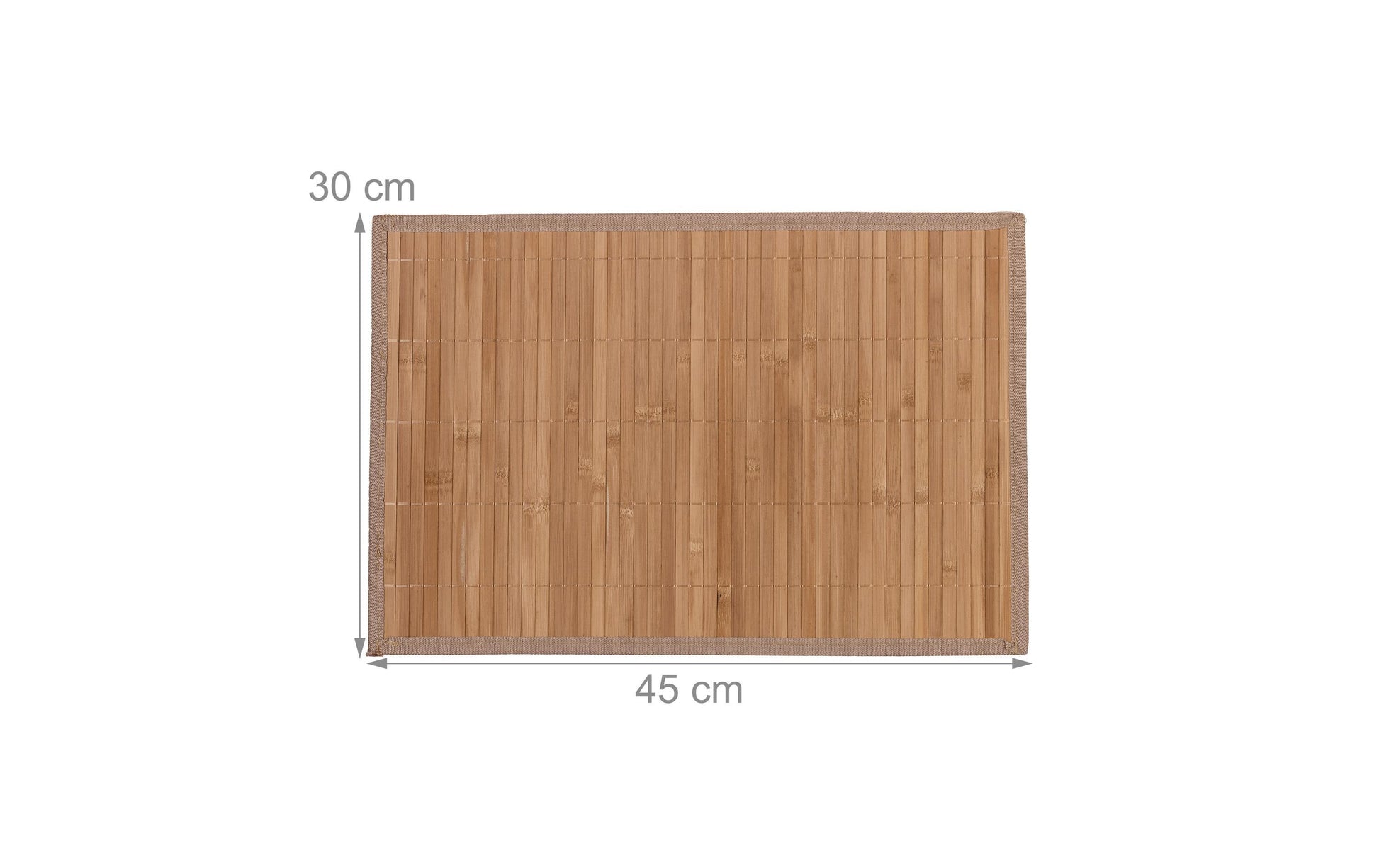 Relaxdays Tischset – Bambus/Polyester, Hellbraun, 45 × 30 cm – 4er-Set
