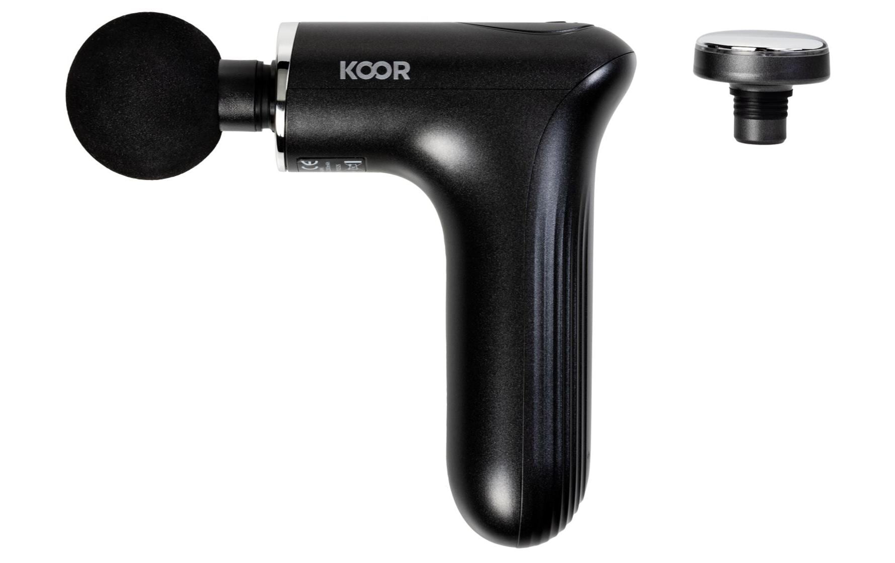 KOOR Massagepistole Thermal Mini – Perkussionsmassage, mit Wärmefunktion – 3 Stufen, Akku (USB) – Schwarz